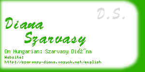 diana szarvasy business card